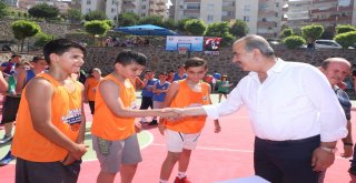 Mudanya'da Sokak Basketbolu Heyecanı.