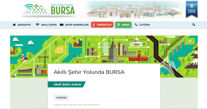 Bursa Büyükşehir 'Akıllı Şehir' için fikir bekliyor.