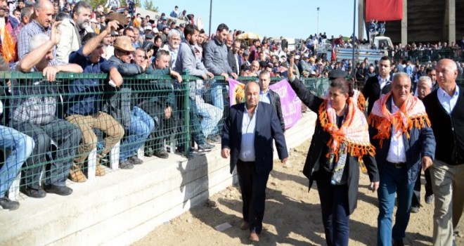 Başkan Çerçioğlu, Atça  boğa güreşlerine katıldı.